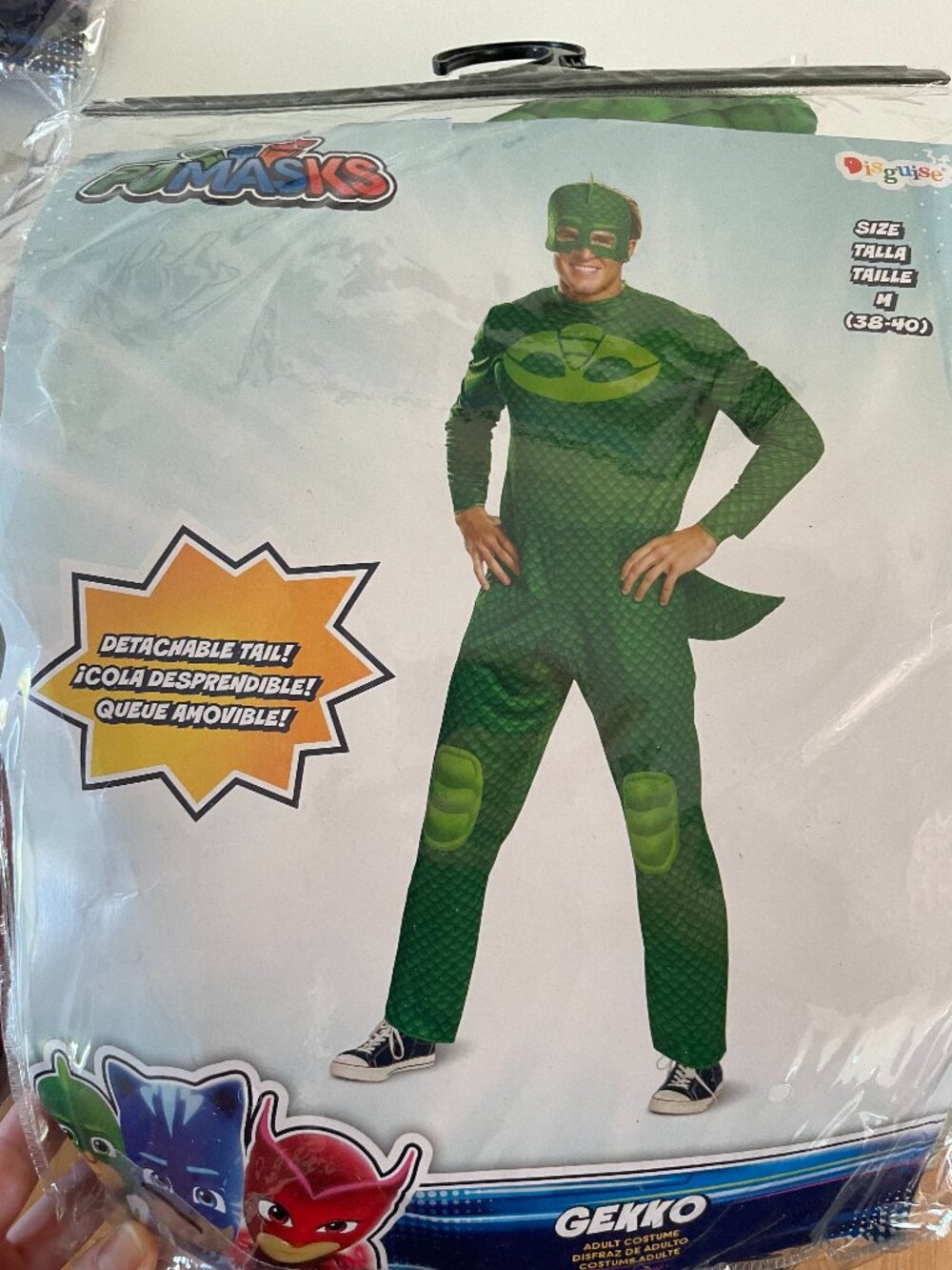 PJ Masks Gecko costume, Mens M